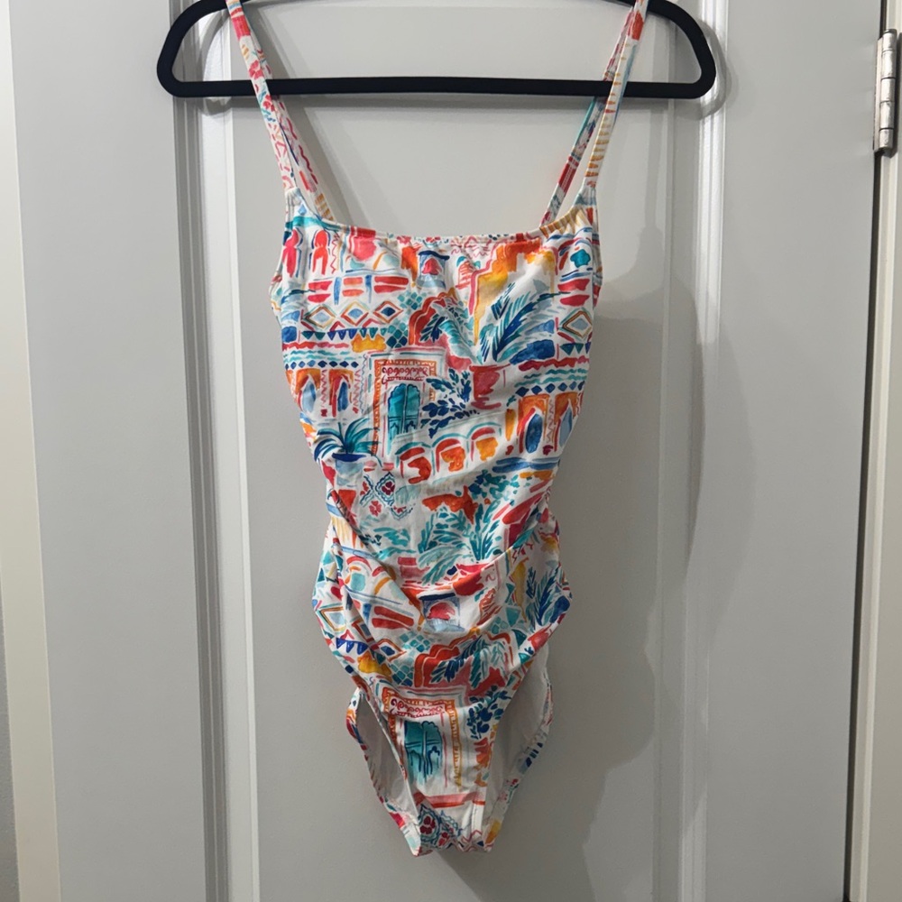 La Blanca White Multicolor Print One-Piece Swimsuit